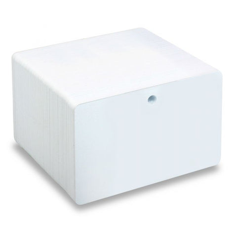 Blank White Landscape Hole Printable PVC Cards | Pack of 100 | LHWHITEPVC760