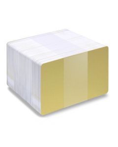 Blank Metallic Light Gold  / White Printable PVC Cards | Pack of 100 | WLGMETALLICPVC760