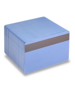 Blank Mid Blue Printable PVC Cards with Magnetic Stripe | Pack of 100 | MBLMAGPVC760