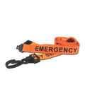 Printed 'Emergency Services' 15mm Orange Lanyard with Plastic J-Clip | Pack of 100