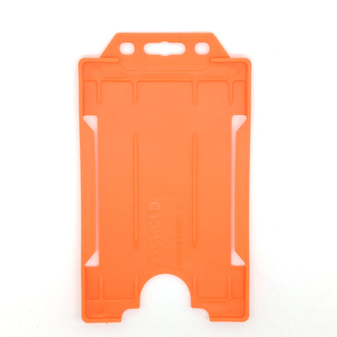 Evohold Biodegradable Single Sided Portrait ID Card Holders - Orange (Pack of 100)