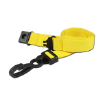 Plain 15mm Yellow Breakaway Lanyard with Plastic J Clip | Pack of 100