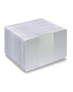 Blank Silver Metallic / White Printable PVC Cards | Pack of 100 | SWMETALLICPVC760