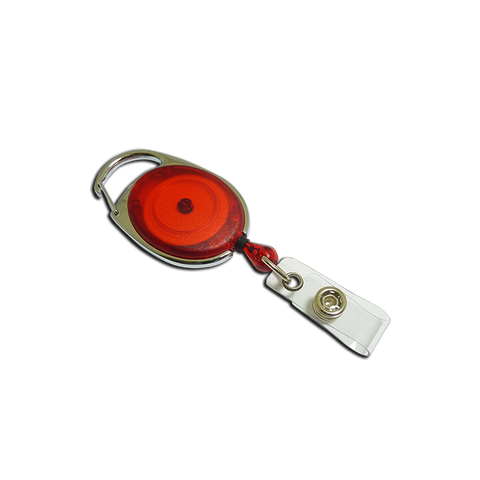 Premier YoYo Badge Reel | Red with Strap Clip | Pack of 100