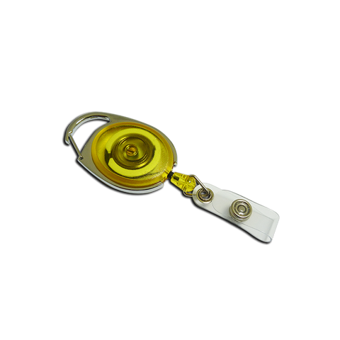 Premier YoYo Badge Reel | Yellow with Strap Clip | Pack of 100