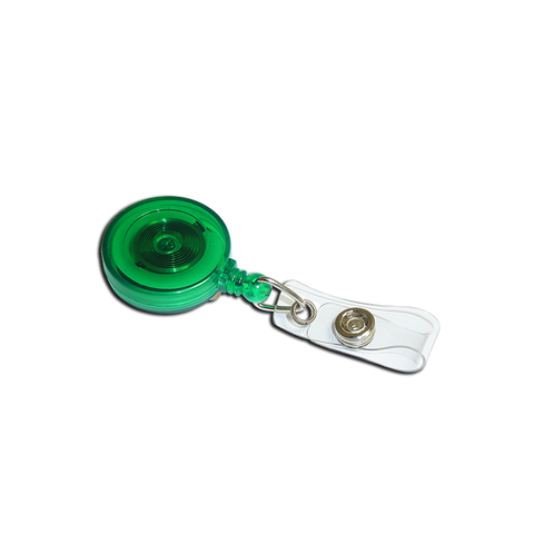 'Jazz' YoYo Badge Reel | Green with Strap Clip | Pack of 100