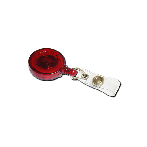 'Jazz' YoYo Badge Reel | Red with Strap Clip | Pack of 100