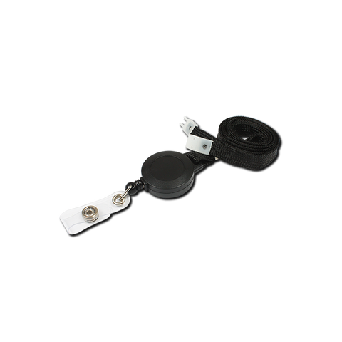 Breakaway YoYo Badge Reel | 10mm Black with Strap Fitting | Pack of 100