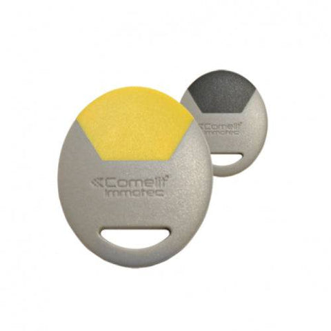Comelit Yellow & Grey simplekey fob | Pack of 10 | CLT-SK9050GY/A - Cards-X (UK)