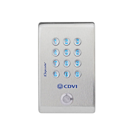 CDVI Stainless steel Keypad with Integrated Electronics and Push Button | CDVI-KCIEN