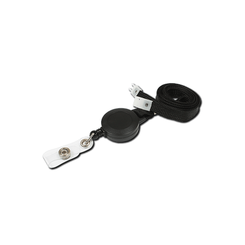 Breakaway YoYo Badge Reel | 10mm Black with Strap Fitting | Pack of 100 - Cards-X (UK)