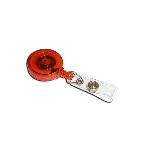 'Jazz' YoYo Badge Reel | Orange with Strap Clip | Pack of 100 - Cards-X (UK)