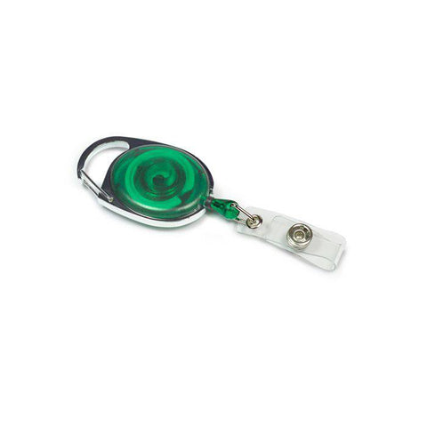 Premier YoYo Badge Reel | Green with Strap Clip | Pack of 100 - Cards-X (UK)