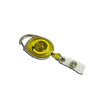 Premier YoYo Badge Reel | Yellow with Strap Clip | Pack of 100 - Cards-X (UK)