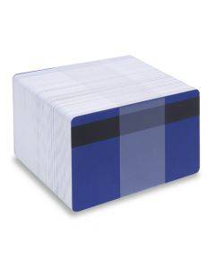 Blank Dark Blue Printable PVC Cards with Magnetic Stripe | Pack of 100 | DBLMAGPVC760 - Cards-X (UK)