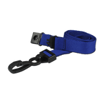 Plain 15mm Navy Blue Breakaway Lanyard with Plastic J Clip | Pack of 100 - Cards-X (UK)