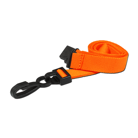 Plain 15mm Orange Breakaway Lanyard with Plastic J Clip | Pack of 100 - Cards-X (UK)