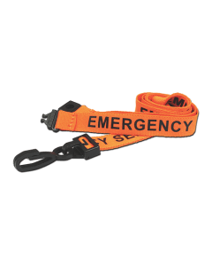 Printed 'Emergency Services' 15mm Orange Lanyard with Plastic J-Clip | Pack of 100 - Cards-X (UK)