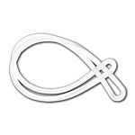 Clear Frosted Plastic Luggage Loop | Pack of 100 - Cards-X (UK)