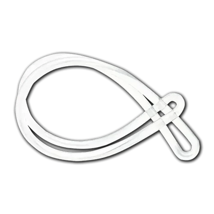 Clear Frosted Plastic Luggage Loop | Pack of 100 - Cards-X (UK)