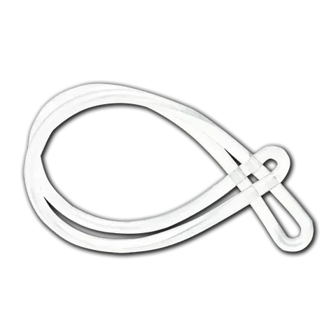 Clear Frosted Plastic Luggage Loop | Pack of 100 - Cards-X (UK)
