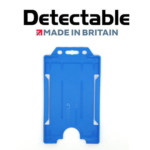 Detectable Single Sided Portrait ID Badge Holders (Pack of 100) - Cards-X (UK), Evohold