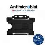 Evohold Antimicrobial Single Sided Landscape ID Card Holders - Black (Pack of 100) - Cards-X (UK)