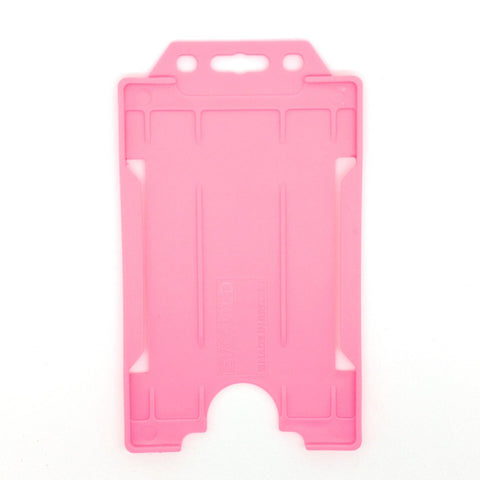 Evohold Antimicrobial Single Sided Portrait ID Card Holders - Pink (Pack of 100) - Cards-X (UK)
