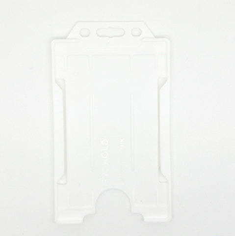 Evohold Antimicrobial Single Sided Portrait ID Card Holders - White (Pack of 100) - Cards-X (UK)