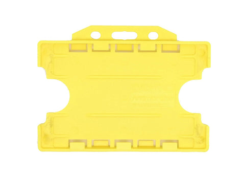 Evohold Biodegradable Double Sided Landscape ID Card Holders - Yellow (Pack of 100) - Cards-X (UK)