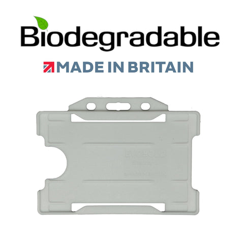 Evohold Biodegradable Single Sided Landscape ID Card Holders - Clear (Pack of 100) - Cards-X (UK)