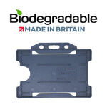Evohold Biodegradable Single Sided Landscape ID Card Holders - Dark Blue (Pack of 100) - Cards-X (UK)