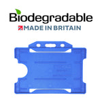 Evohold Biodegradable Single Sided Landscape ID Card Holders - Royal Blue (Pack of 100) - Cards-X (UK)