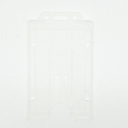Evohold Biodegradable Single Sided Portrait ID Card Holders | Clear | Pack of 100 - Cards-X (UK)