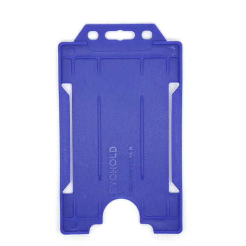 Evohold Biodegradable Single Sided Portrait ID Card Holders - Navy Blue (Pack of 100) - Cards-X (UK)