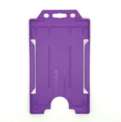 Evohold Biodegradable Single Sided Portrait ID Card Holders - Purple (Pack of 100) - Cards-X (UK)