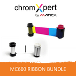 MC660 Bundle Image Featuring YMCK Ribbon and Retransfer Film